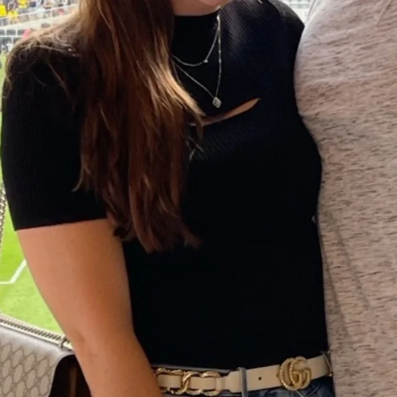 Maje cut out ribbed top - Picture 2 of 8